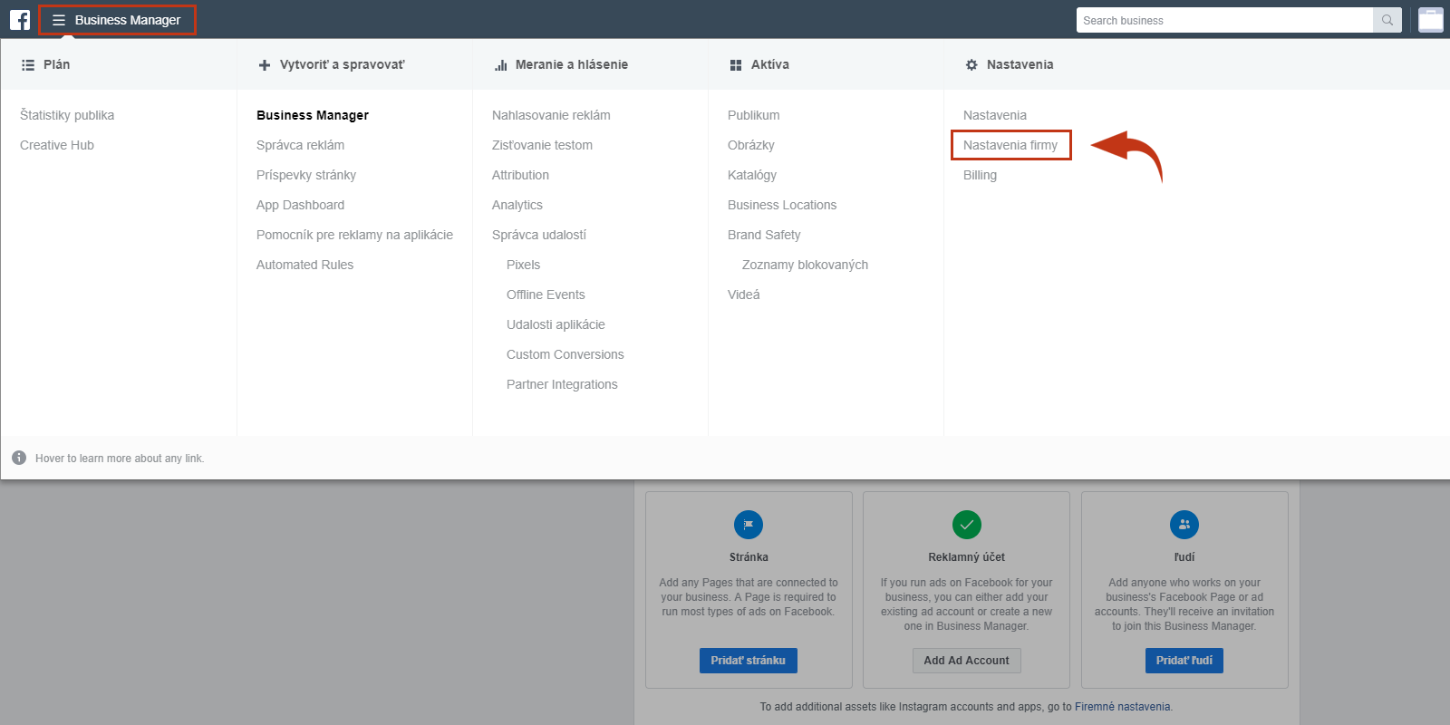 Prvý krok ako ovládnuť reklamu cez facebook business manager 2 Prvý krok ako ovládnuť Facebook reklamu – Business Manager