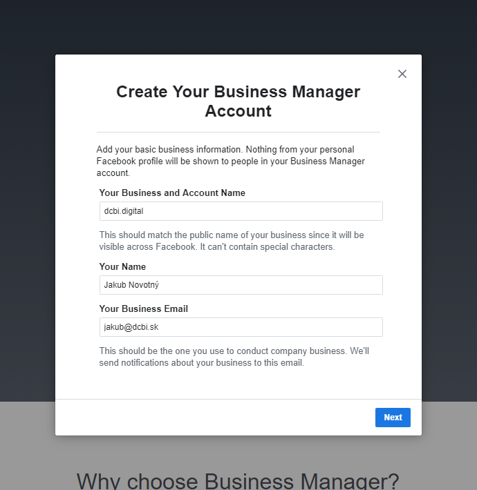 Prvý krok ako ovládnuť reklamu cez facebook business manager 1 Prvý krok ako ovládnuť Facebook reklamu – Business Manager