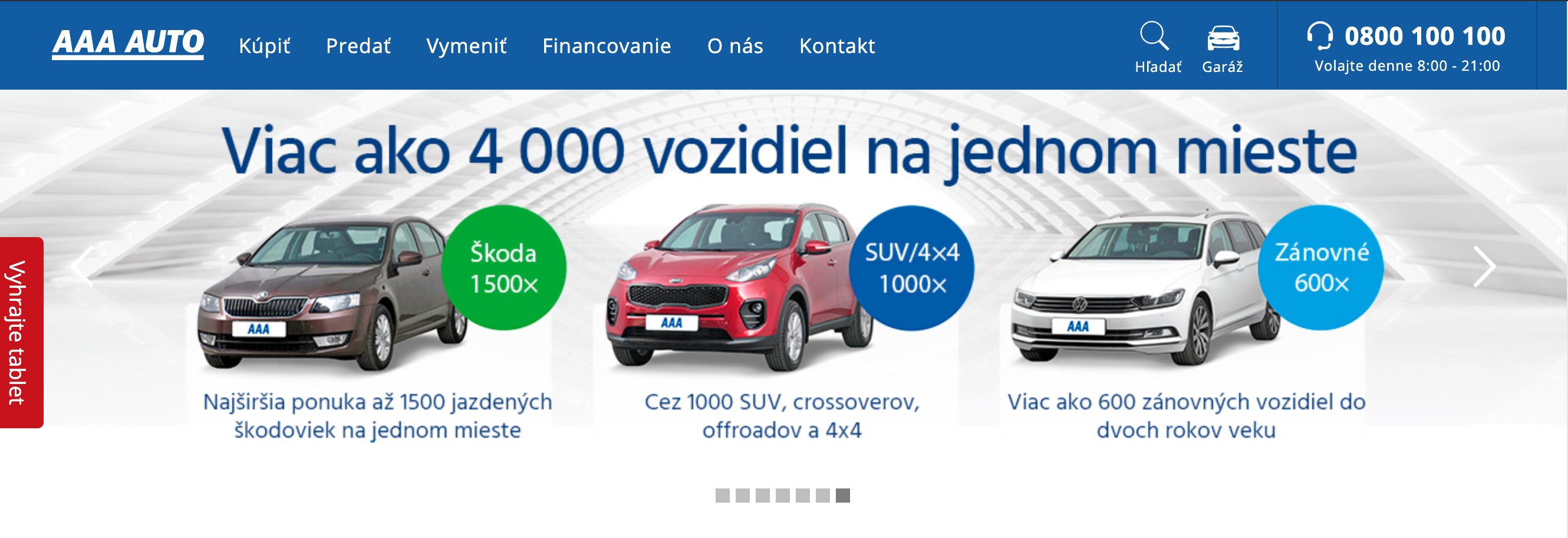 Výhody a nevýhody slideru/carouselu na webovej stránke 5 banerova-slepota