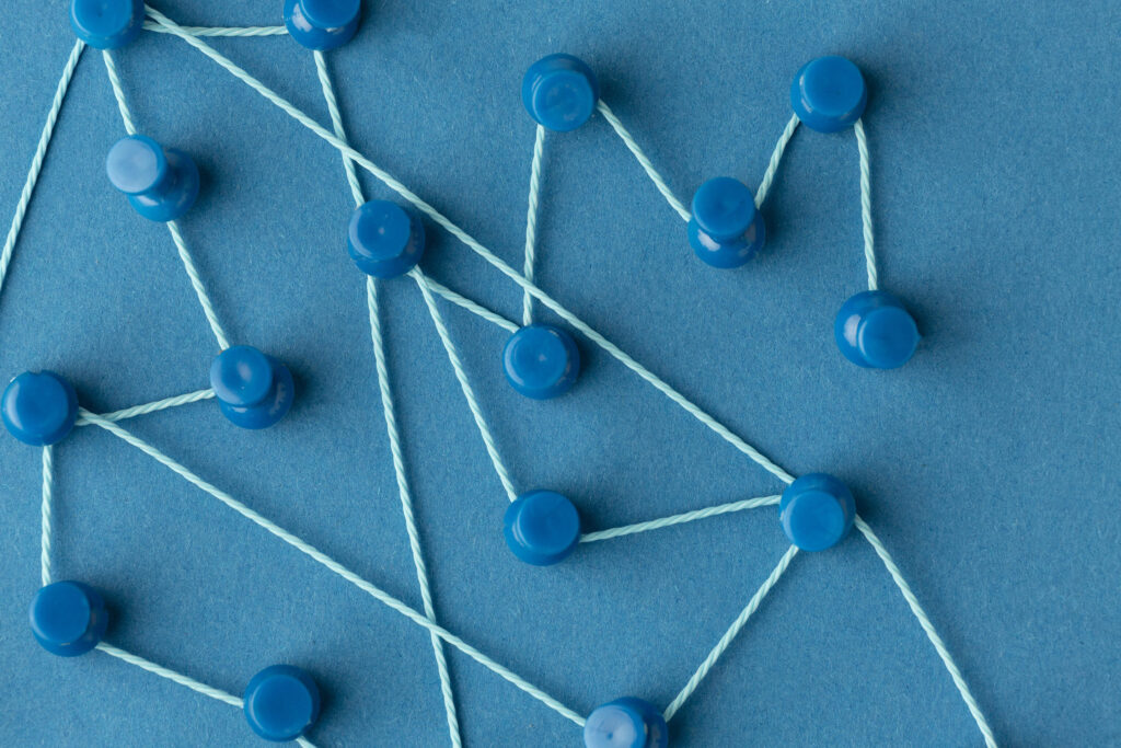 abstract networking concept still life composition